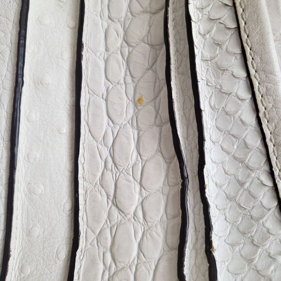 Coach Madison Domed Satchel in Exotic Animal Embossed Stripe Leather 14 x 12 x 3 - Picture 8 of 13